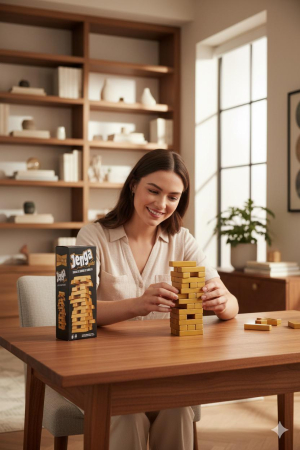 Joc de Societate cu Turn Auriu – Piese din Plastic, 26x8x8cm [1]