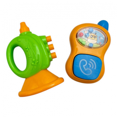 Jucarie zornaitoare pentru bebelusi in forma de trompeta si telefon – jucarie interactiva si educativa pentru cei mici,  [1]