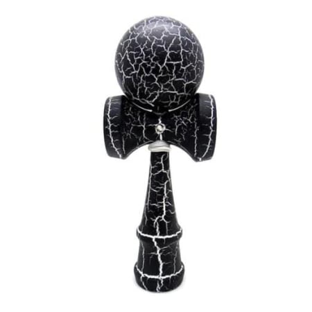 Kendama din lemn 18 cm, cracked– model clasic cu design crapat, NEAGRA [1]