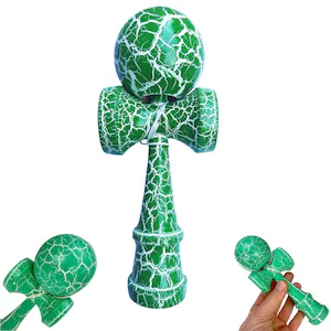 Jucarii diverse Engros - Kendama din lemn 18 cm, cracked– model clasic cu design crapat, suprafata antialunecare