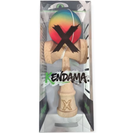 Jucarii diverse Engros - Kendama X din lemn natural, bila soft touch, ambalaj individual