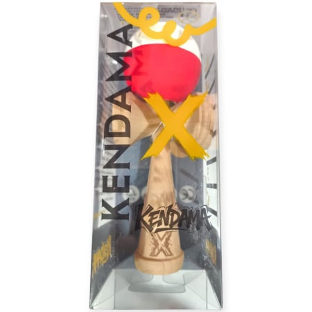 Jucarii diverse Engros - Kendama X din lemn natural, bila soft touch, ambalaj individual