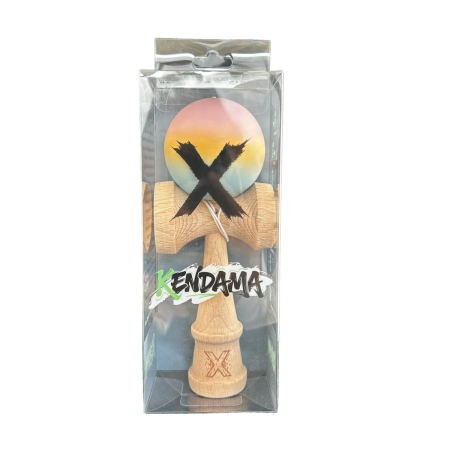 Jucarii diverse Engros - Kendama X din lemn natural, bila soft touch, ambalaj individual -