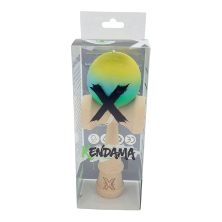 Jucarii diverse Engros - Kendama X din lemn natural, bila soft touch, ambalaj individual