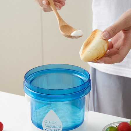 Kit Presa Pentru Branza, , Filtru de Iaurt, Strecuratoare de Iaurt Grecesc, Filtru de Lapte, 15x14x15 cm, Albastru [8]