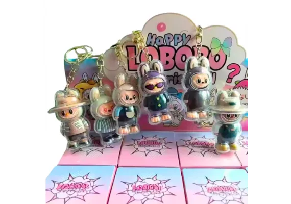 Articole pentru copii Engros - Labubu breloc Blind Box Toys 7cm – surpriza adorabila care iti personalizeaza cheile si ghiozdanul, 
