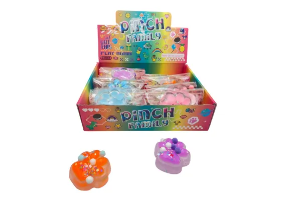 Articole pentru copii Engros - Labuta Squishy Multicolora Antistres Pinch Family Diverse Culori – Jucarie Senzoriala Moale si Colorata pentru Relaxare, Joaca si Concentrare, 