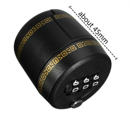 Lacat de Blocare pentru Sticle, , Lacat pentru Sticle cu Bauturi, din Plastic PP durabil, Cu Parola din 3 Cifre, 40 x 42 x 45 mm, Negru [7]