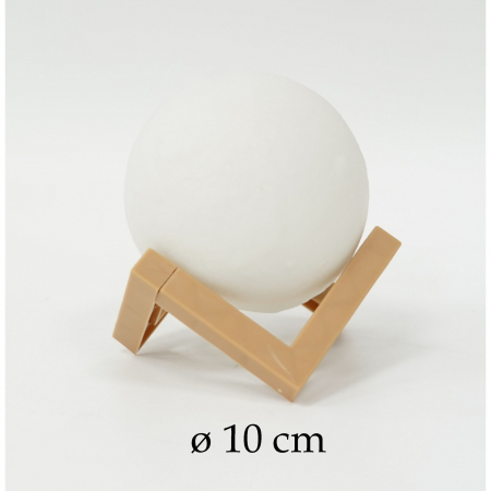 Lampa de veghe luna 3D Moon Light, lumina LED alb cald, alimentare baterii, fara acumulator, stand din plastic inclus, ø 10 cm,  [6]