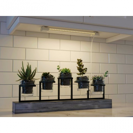 Lampa dubla pentru cresterea plantelor , 50 cm, T5, tehnologie LED, nu afecteaza plantele, potrivit pentru intregul ciclu de crestere, lumina alb calda [7]