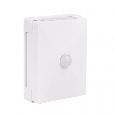 Articole pentru Casa Engros - Lampa LED bidirectionala cu senzor de miscare , cu baterii, pentru dormitor, bucatarie, baie, scari, 2 LEd-uri, 8 x 10.5 cm, material ABS si PC, portabila, alb cald