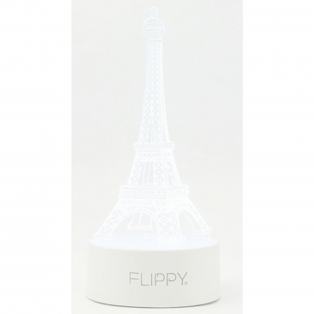 Lampa LED decorativa, , 3D, Turnul Eiffel, din material acril si lumina multicolora, alb [5]