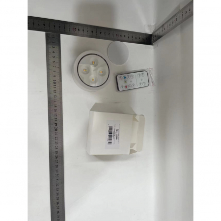Lampa Led , Fara Fir, cu Baterii, 3 Culori de Lumina, cu Telecomanda, din Plastic, Alb [9]