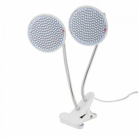 Lampa pentru cresterea plantelor de interior, , cap dublu, nu emana caldura, 290 leduri, 2 culori , prindere cu clips, 46x11.5x9.2 cm [4]