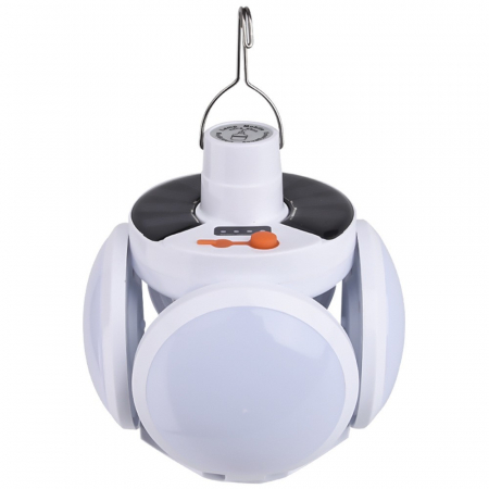 Bricolaj Engros - Lampa solara cu 25 LED-uri, pliabila, prindere carlig cu 5 moduri de iluminare, 
