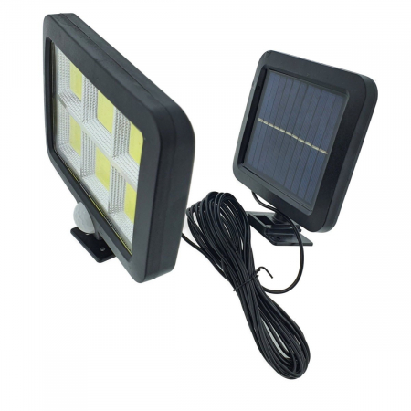 Lampa Solara LED 120 COB, , 6 Grile, Senzor de Lumina si Miscare, Lungime Cablu 4.8 m, Lumina Alba [3]