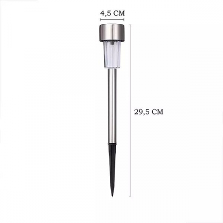 Lampa solara LED de exterior pentru gradina , dispersor normal, 0.06W, Inox, 29 cm [4]