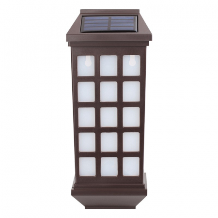Bricolaj Engros - Lampa solara LED tip Felinar pentru perete , 23 x 9 cm, 1.2V, ABS, 600mAh, rezistent la apa, alb rece