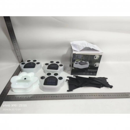 Lampa solara LED, Tip laba de urs, pentru gazon sau gradina, Rezistenta la apa, , Alb rece [11]