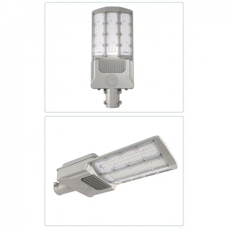 Lampa solara stradala , pentru curte sau strada, cu trei grile, finisaj mat, rezistent la apa, montare prin fixare, senzor lumina, baterie de litiu, IP65, lumina rece, putere 1000W, autonomie 10 ore,  [2]