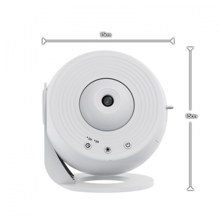 Lampa Tip Proiector Galaxie, , pentru Dormitor, Tematica Cer Instelat, Model Glob, HD, Rotire 360 de Grade, 20 de Imagini, Incarcare USB, 10 W, 15x15 cm, Alb [4]