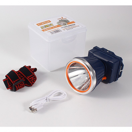 Lanterna LED de Montat pe Cap, , cu Raza Lunga de Zoom, Reincarcabila USB, Far Telescopic, Rezistent la Apa, Reglabil, pentru Pescuit in Aer Liber, Camping, Lumina Puternica, Lanterna, 10.5x8x6.5 cm,  [6]