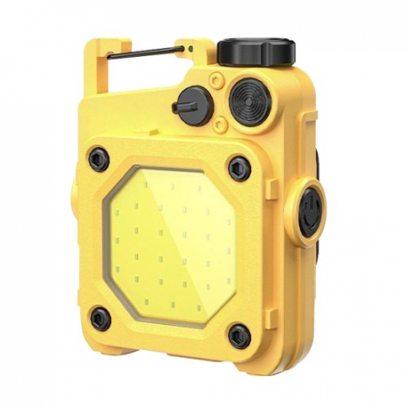 Sport, calatorii si activitati in aer liber Engros - Lanterna Mini de Buzunar Tip Breloc, , Incarcare prin USB Type C, Multifunctionala, pentru Exterior, Camping, Alpinism, Ciclism, Mini Lanterna Elvis, 6.1 x 5 x 2.5 cm, Lumina Puternica, Culoare Galben