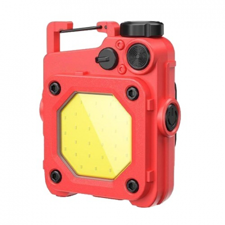Sport, calatorii si activitati in aer liber Engros - Lanterna Mini de Buzunar Tip Breloc, , Incarcare prin USB Type C, Multifunctionala, pentru Exterior, Camping, Alpinism, Ciclism, Mini Lanterna Elvis, 6.1 x 5 x 2.5 cm, Lumina Puternica, Culoare Rosu
