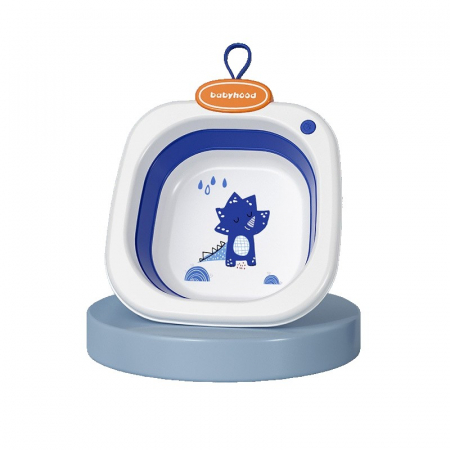Articole pentru Casa Engros - Lavoar Pliabil, , pentru Copii 1-8 Ani, Model Animat, din PP+TPE, 32x29x10 cm, Albastru