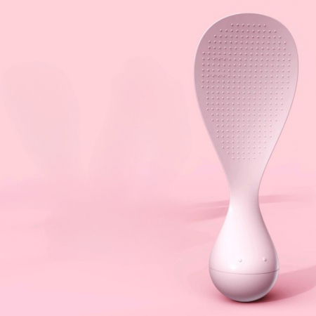 Lingura de Orez Termorezistenta, , Roz, cu Baza Antialunecare, Perfecta pentru Preparare si Servire [3]