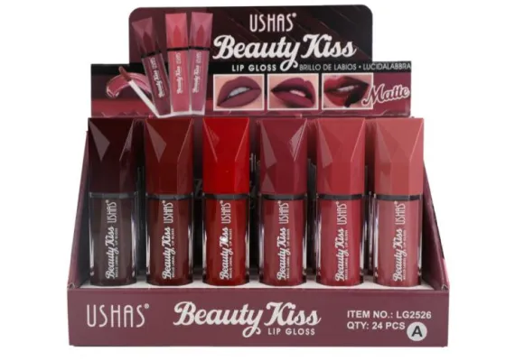 Produse pentru Buze En-gros - Lip Gloss Mat USHAS Beauty Kiss 8g – Buze Catifelate cu un Finish Elegant 