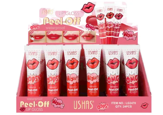 Produse pentru Buze En-gros - Lip Gloss Peel-Off USHAS 14.5g – Strălucire Intensă și Ușor de Îndepărtat 