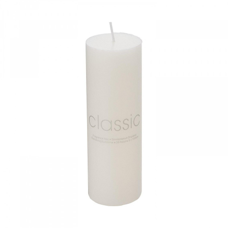 Articole pentru Casa Engros - Lumanare Decorativa, , din Parafina, Cilindrica, Fara Fum si Fara Parfum, 5 x 15 cm, 260 g, Ardere 36h, Ivory Alb