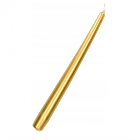Articole pentru Casa Engros - Lumanare Decorativa, , pentru Masa, 25 cm, din Parafina, fara Fum, Ardere 7.5h, Auriu