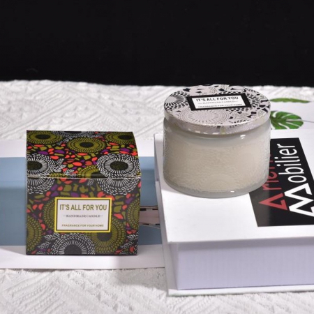 Lumanare Parfumata, , Model Borcan, Alb, Aroma de Flori albe [1]