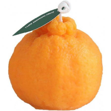 Articole pentru Casa Engros - Lumanare Parfumata, , Model Portocala Mica, Ardere 10h, 50 g, 5 x 5 cm, Parfum de Portocala, Portocaliu