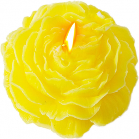 Articole pentru Casa Engros - Lumanare Parfumata, , Model Trandafir, Ardere 10h, 70 g, 7.5 x 3.5 cm, Parfum de Citrice, Galben