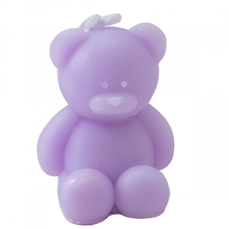 Articole pentru Casa Engros - Lumanare Parfumata, , Model Ursulet, Mov, Aroma de Lavanda, 5.5x3.6x4 cm