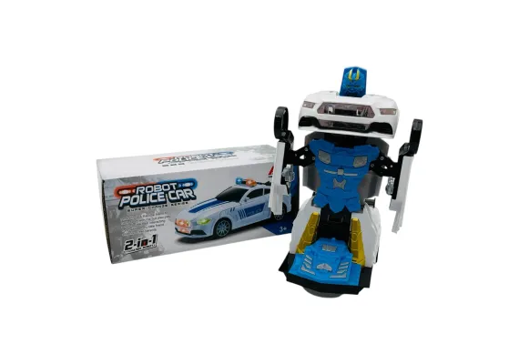 Masina de Politie Transformabila 2-în-1 - Robot si Vehicul Intr-o Singura Jucarie  [0]