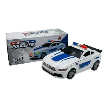Masina de Politie Transformabila 2-în-1 - Robot si Vehicul Intr-o Singura Jucarie  [2]