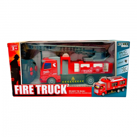 Masina de pompieri cu radiocomanda, Fire Truck, 27×13×11cm, acumulator inclus, +3ani,   [1]