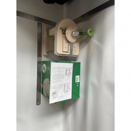 Masina Manuala pentru Maruntit Varza, , cu Maner Rotativ, Lame din Inox, Corp din Plastic, pentru Legume si Fructe, 20 x 20 x 15 cm, Alb [2]