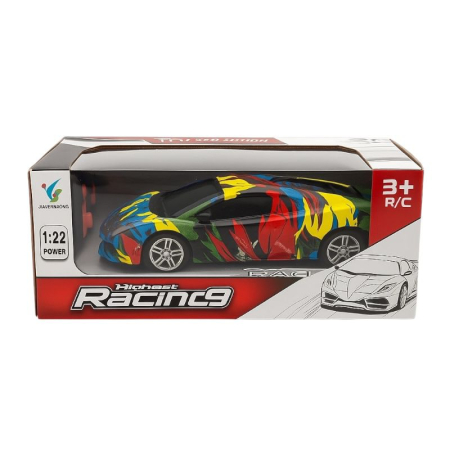 Masina Radio Control R/C Graffiti Colorata – Jucarie Copii Reflexe Viteza, 20cm [1]