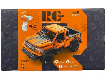 Masina RC cu telecomanda 2.4GHz – asamblare tip blocuri, scara 1:16, 433 piese, jucarie interactiva,  [1]