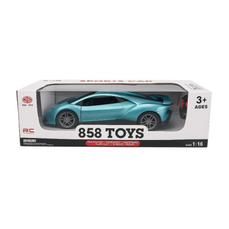 Masina Sport Radio Control R/C Turcoaz – Jucarie Copii 3+ Reflexe Scara 1:16 [1]