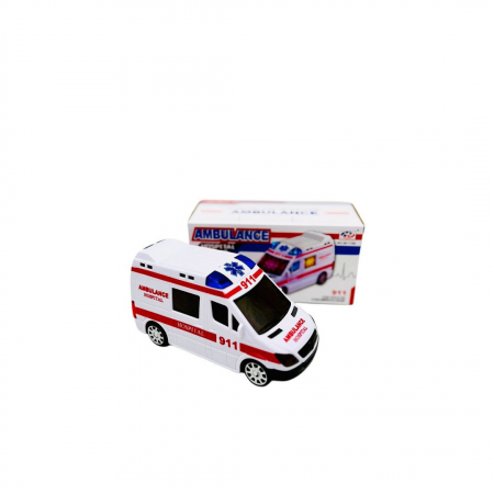 Masinuta Ambulanta tip Duba, cu sunete si lumini, 3D Ambulance, 17.5×9×7.5cm, +3ani,   [4]