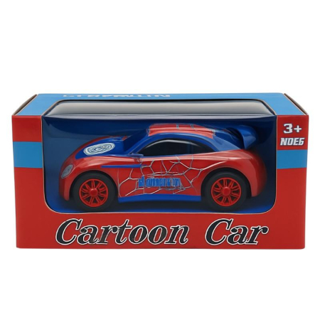 Masinuta Cartoon Car Metal Spiderman – Design Sportiv Rosu Pull Back Copii 3+ [1]