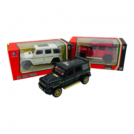 Mașinuță Metalică 4x4, Scara 1:32, Uși Deschise, Sunete și Lumini, Diverse Culori  [4]