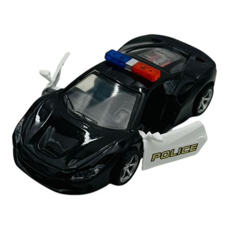 Mașinuță Metalică de Poliție cu Uși Deschise, 15×7.5×6.5 cm – 2 Modele Disponibile  [4]