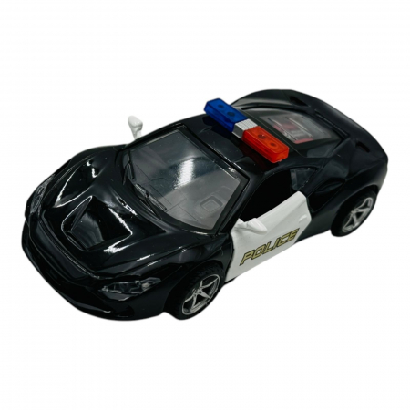 Mașinuță Metalică de Poliție cu Uși Deschise, 15×7.5×6.5 cm – 2 Modele Disponibile  [1]